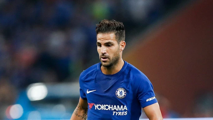 Cesc Fabregas ở trận giao hữu thắng Arsenal cuối tuần qua