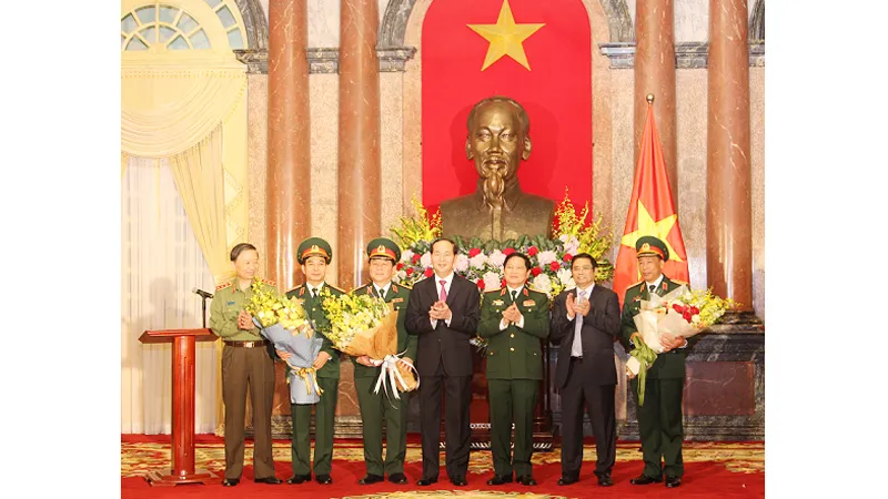 Chủ tịch nước Trần Đại Quang tại buổi lễ trao quyết định. Ảnh: VGP