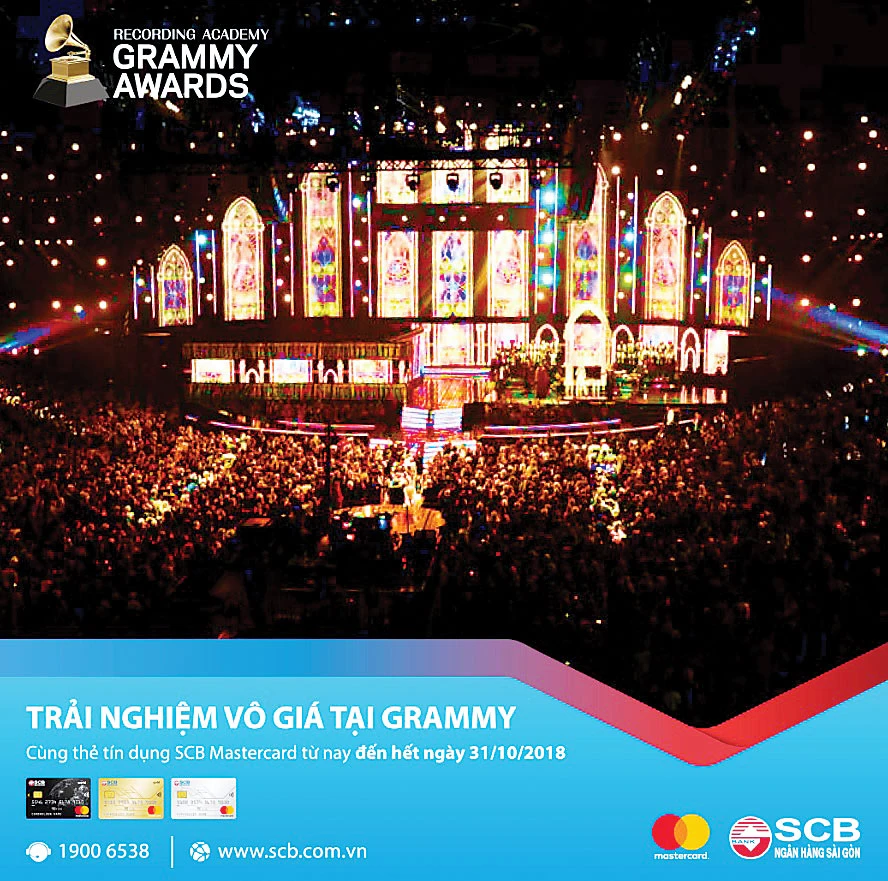 Trải nghiệm vô giá tại lễ trao giải Grammy® cùng thẻ SCB