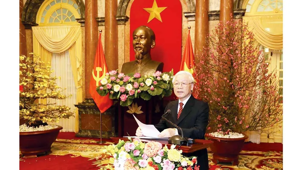 Tổng Bí thư, Chủ tịch nước chúc tết lãnh đạo Đảng, Nhà nước và đồng bào, chiến sĩ cả nước