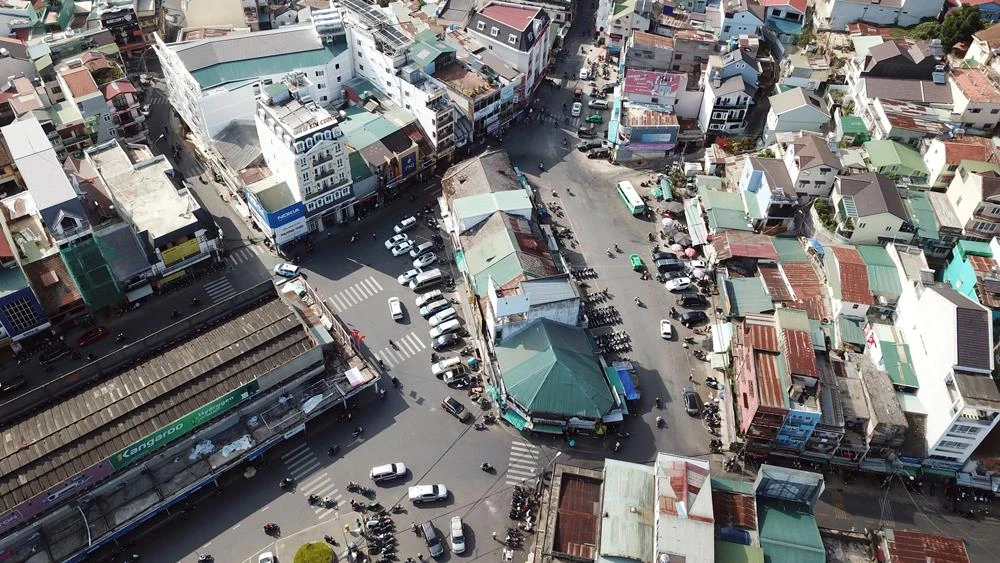 Trung tâm Hòa Bình, TP Đà Lạt. Ảnh: ĐOÀN KIÊN