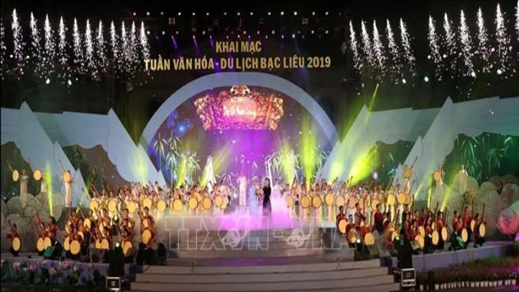 Lễ khai mạc Tuần Văn hóa - Du lịch Bạc Liêu 2019. Ảnh: Huỳnh Sử/TTXVN