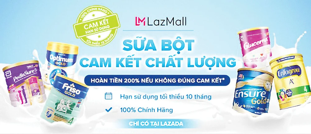 Lazada triển khai chương trình “Sữa bột cam kết chính hãng”