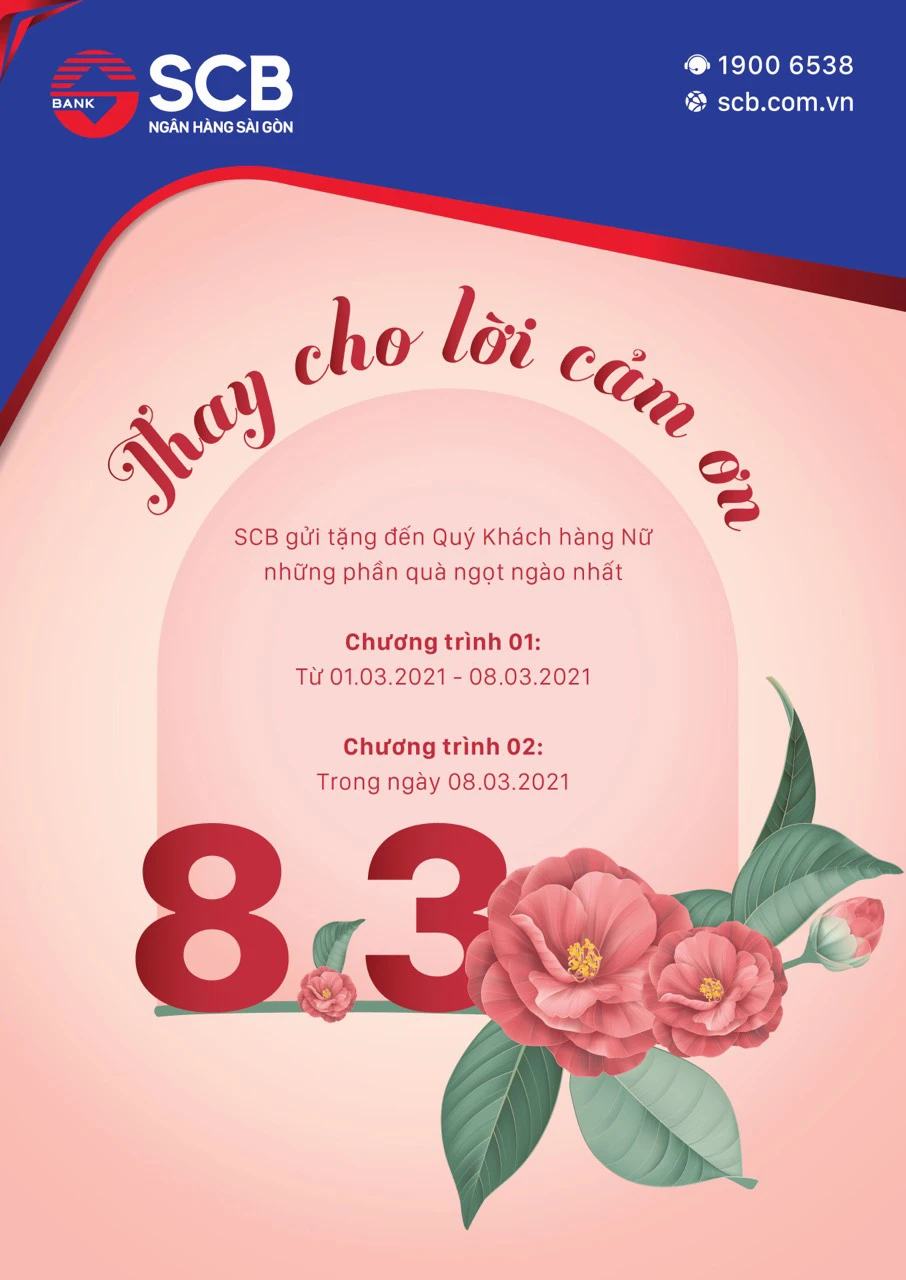 SCB tri ân khách hàng nữ nhân dịp 8-3