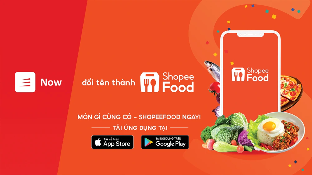 Now đổi tên thành ShopeeFood