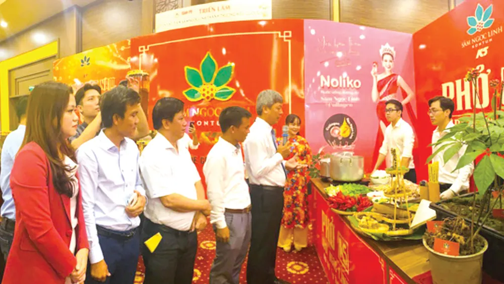 Nhiều thực khách thích thú với trải nghiệm mới mẻ thưởng thức hương vị độc đáo của Phở Sâm Ngọc Linh