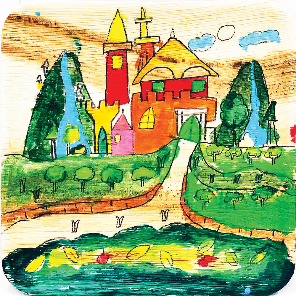 Mo cau biến thành các vật dụng hữu ích như: đĩa, muỗng, chén, khay, quạt, tranh vẽ