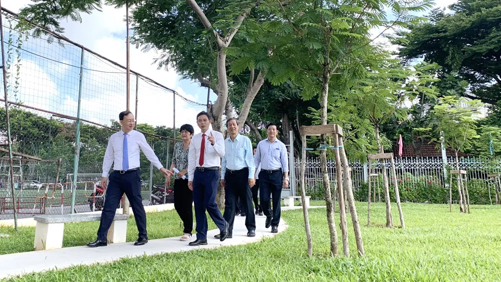 Công viên cây xanh đưa vào hoạt động giúp người dân có thêm không gian công cộng xanh Công viên cây xanh đưa vào hoạt động giúp người dân có thêm không gian công cộng xanh