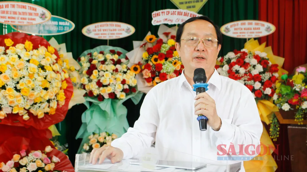 PGS.TS Huỳnh Thành Đạt, Bộ trưởng Bộ KH-CN phát biểu tại lễ khai giảng. Ảnh: NGUYỄN TRANG PGS.TS Huỳnh Thành Đạt, Bộ trưởng Bộ KH-CN phát biểu tại lễ khai giảng. Ảnh: NGUYỄN TRANG