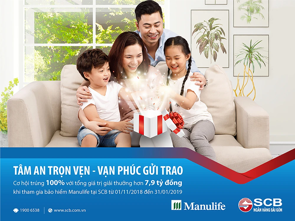 SCB gia hạn thời gian ưu đãi đối với khách hàng tham gia bảo hiểm Manulife