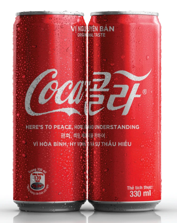 Ra mắt phiên bản lon Coca-Cola đặc biệt cùng thông điệp kết nối hòa bình