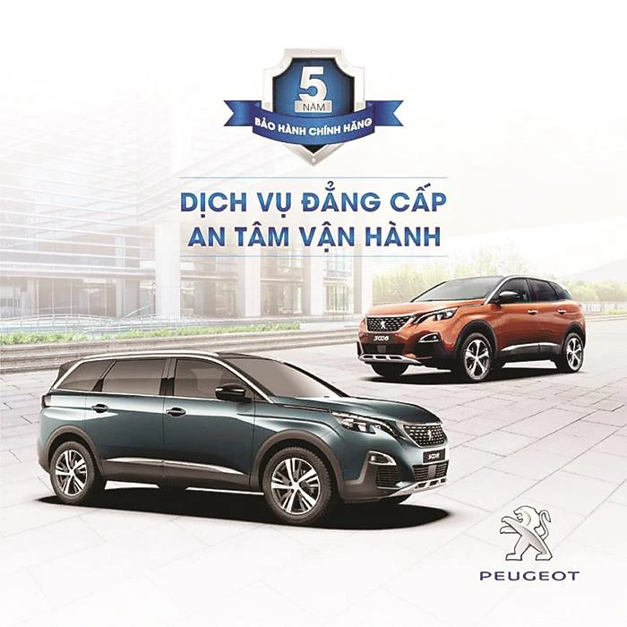 Mua xe Peugeot 5008, 3008 hưởng chế độ bảo hành 5 năm chính hãng