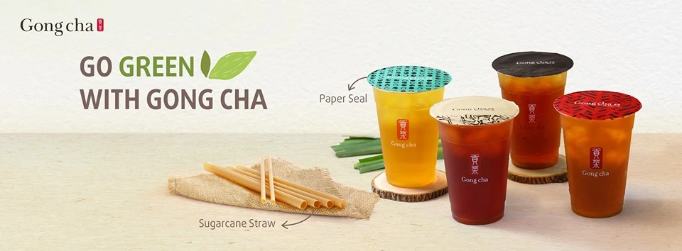 Gong Cha Việt Nam chuyển sang dùng ống hút từ bã mía