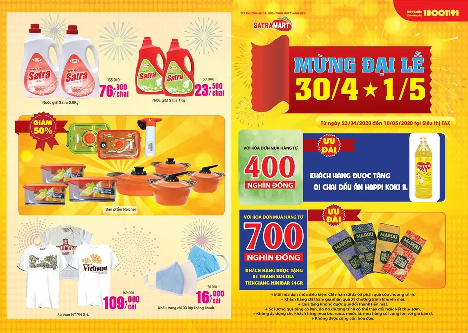 Nhiều chương trình khuyến mại hấp dẫn dịp 30-4 – 1-5 tại hệ thống bán lẻ Satra ảnh 3