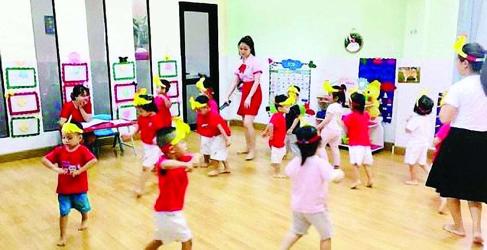 Một giờ học rèn luyện thể chất của Trường Mầm non Worldkids