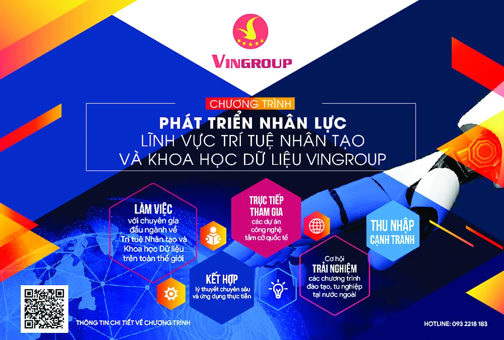 Chương trình Phát triển nhân lực lĩnh vực Trí tuệ nhân tạo và Khoa học dữ liệu Vingroup bắt đầu nhận hồ sơ ứng tuyển từ ngày 21-8-2020