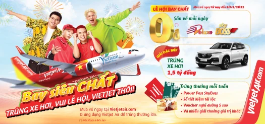 Đón noel và năm mới với "Bay chất, trúng xe hơi, vui lễ hội, Vietjet thôi"