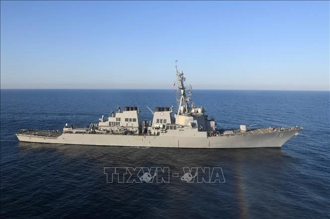 Tàu USS Porter của Hải quân Mỹ. Ảnh: AFP/TTXVN