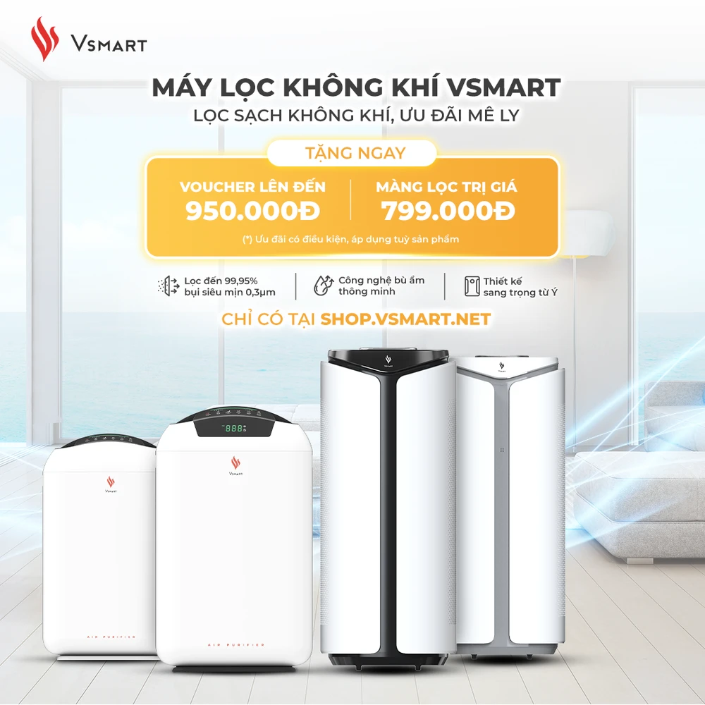 Sản phẩm Máy Lọc Không Khí Vsmart lần đầu ra mắt thị trường