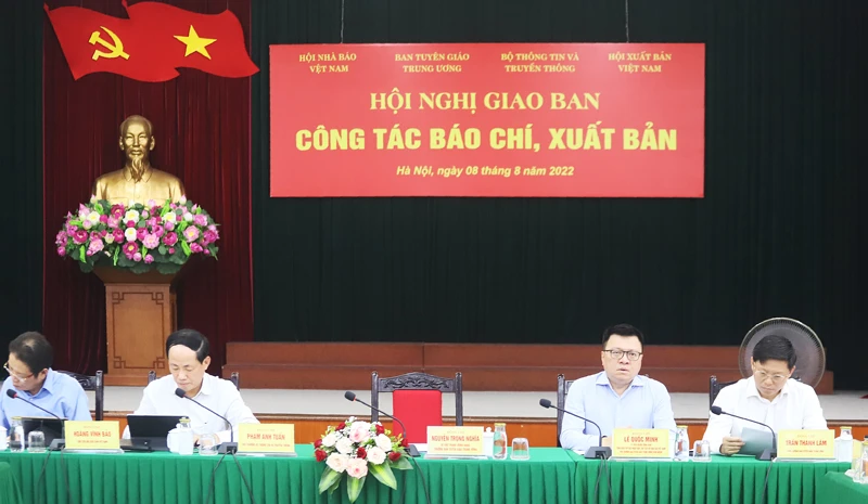 Quang cảnh hội nghị giao ban công tác báo chí, xuất bản. Ảnh: hanoimoi.com