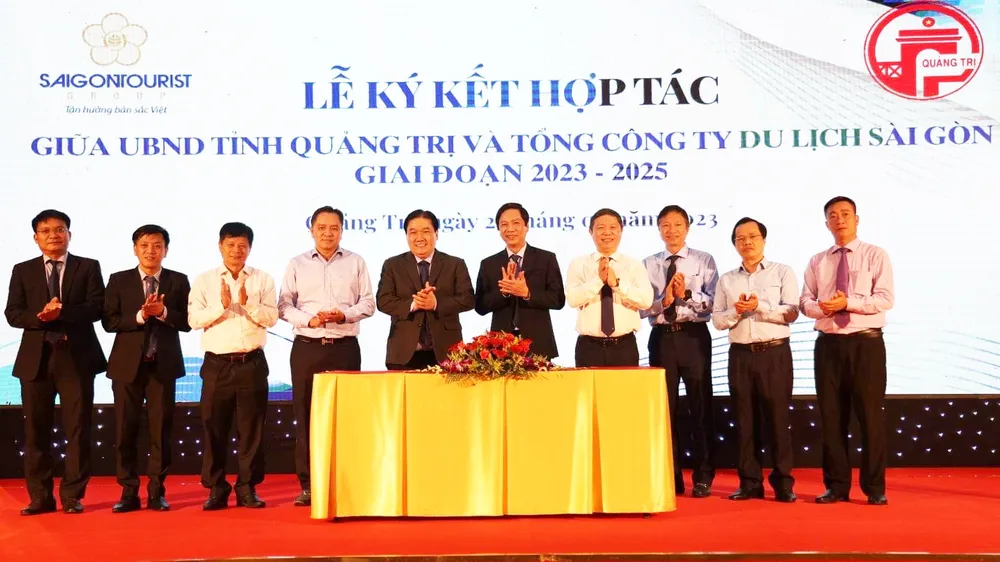 Lễ ký kết hợp tác phát triển du lịch giữa Tổng Công ty Du lịch Sài Gòn TNHH MTV (Saigontourist Group) và UBND tỉnh Quảng Trị, giai đoạn 2023-2025 Lễ ký kết hợp tác phát triển du lịch giữa Tổng Công ty Du lịch Sài Gòn TNHH MTV (Saigontourist Group) và UBND tỉnh Quảng Trị, giai đoạn 2023-2025