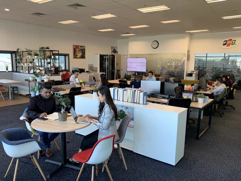 Một góc văn phòng của Tập đoàn FPT tại Singapore Một góc văn phòng của Tập đoàn FPT tại Singapore