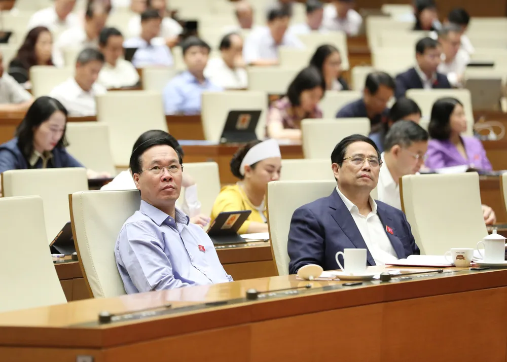 Các đại biểu dự phiên họp chiều 31-5. Ảnh: QUANG PHÚC