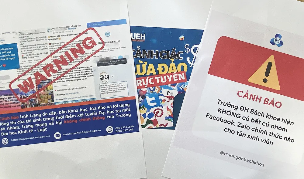 Các trường đại học đăng thông tin cảnh báo thủ đoạn lừa đảo trực tuyến để thí sinh nhận biết