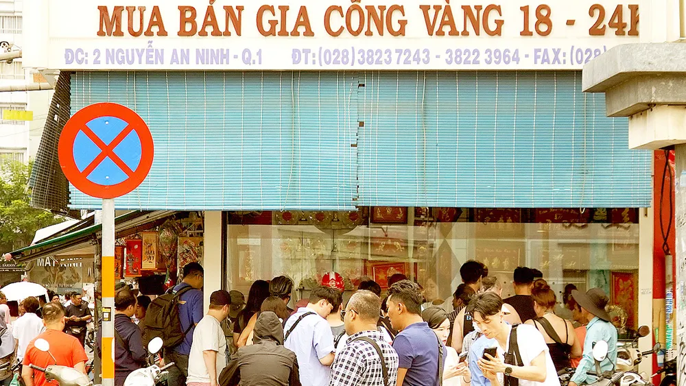 Một điểm thu đổi ngoại tệ ở phường Bến Thành, quận 1, TPHCM. Ảnh: HOÀNG HÙNG