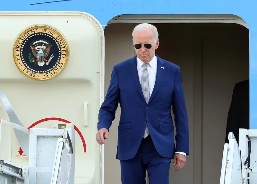 Tổng thống Hoa Kỳ Joe Biden đến sân bay quốc tế Nội Bài. Ảnh: TTXVN Tổng thống Hoa Kỳ Joe Biden đến sân bay quốc tế Nội Bài. Ảnh: TTXVN