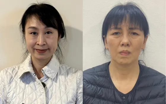 Bị can Nguyễn Bạch Thùy Linh (áo trắng) và Nguyễn Thị Thanh Thủy Bị can Nguyễn Bạch Thùy Linh (áo trắng) và Nguyễn Thị Thanh Thủy