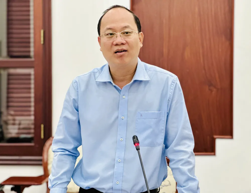 Phó Bí thư Thành ủy TPHCM Nguyễn Hồ Hải phát biểu tại buổi làm việc. Ảnh: CHÍ THẠCH Phó Bí thư Thành ủy TPHCM Nguyễn Hồ Hải phát biểu tại buổi làm việc. Ảnh: CHÍ THẠCH