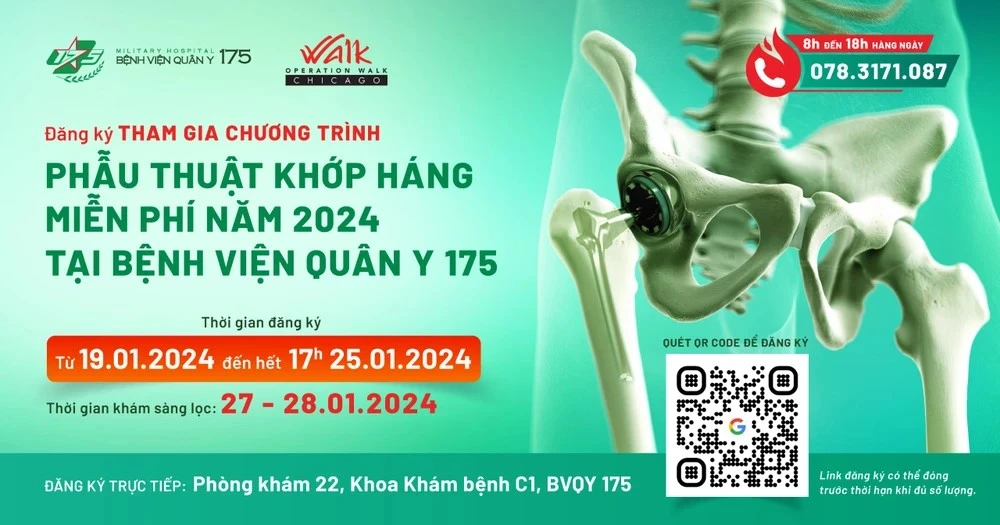 Phẫu thuật khớp háng miễn phí cho người khó khăn