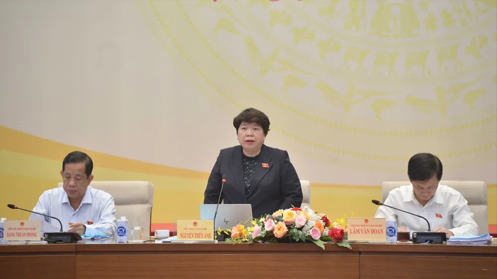 Chủ nhiệm Ủy ban Xã hội Nguyễn Thúy Anh chủ trì phiên họp