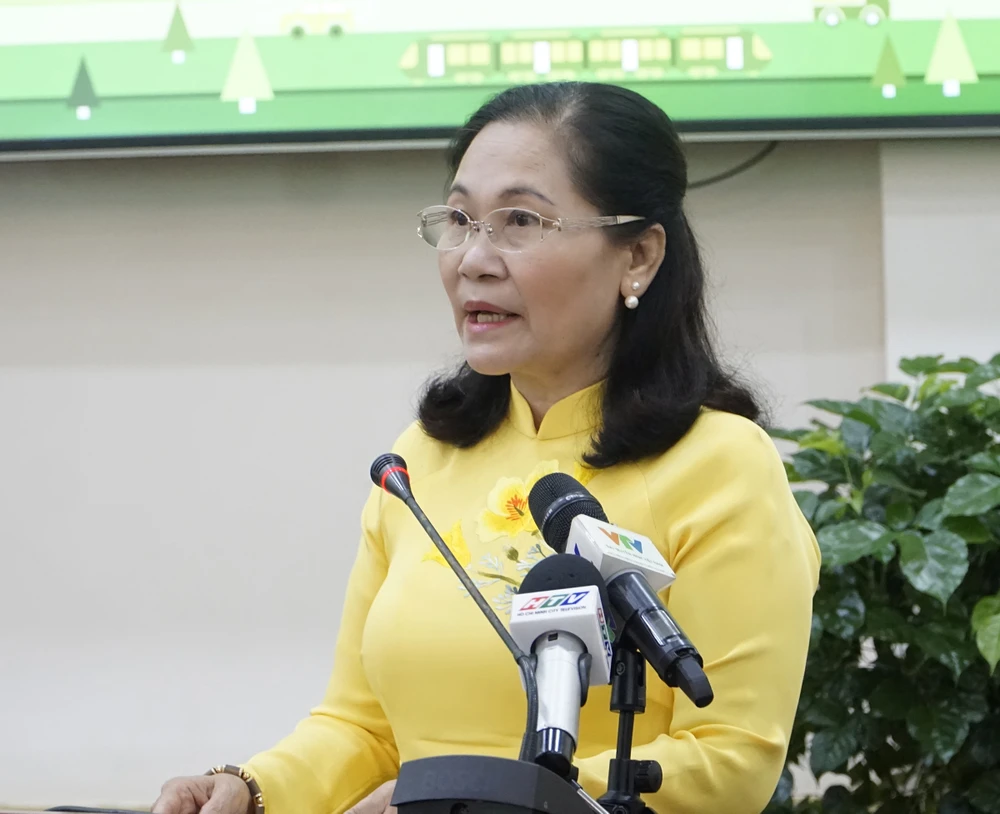 Đồng chí Nguyễn Thị Lệ, Phó Bí thư Thành ủy, Chủ tịch HĐND TPHCM, chủ trì hội thảo U1g.jpg