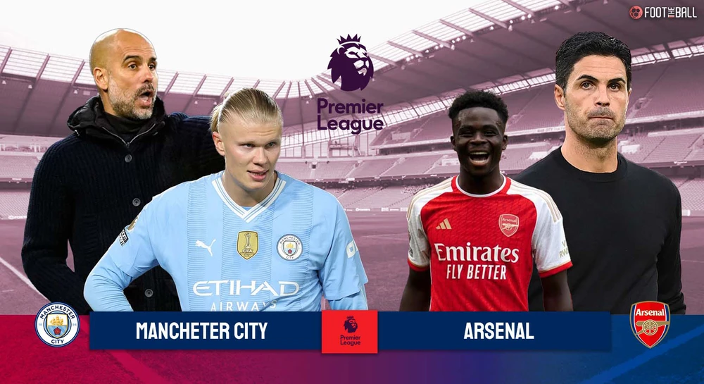 Man.City đấu Arsenal và Pep Guardiola đấu Mikel Arteta hiện là đỉnh cao của bóng đá Anh