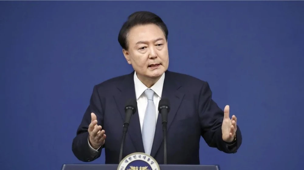 Tổng thống Hàn Quốc Yoon Suk Yeol. Ảnh: Kyodo/TTXVN screenshot-2024-12-03-215129-4556.png.png