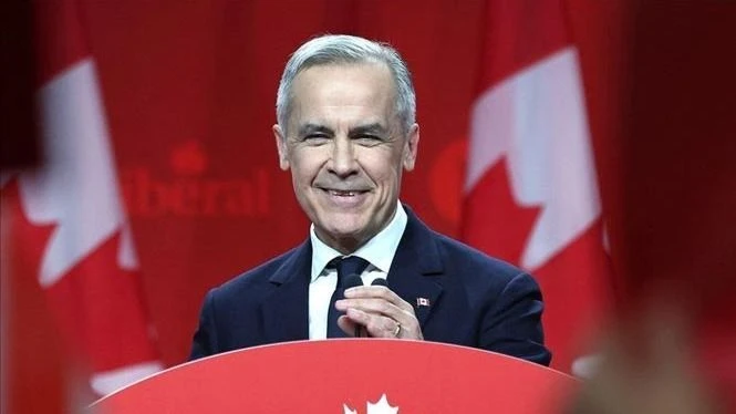 Thủ tướng Canada Mark Carney phát biểu tại thủ đô Ottawa. Ảnh: Getty Images/TTXVN