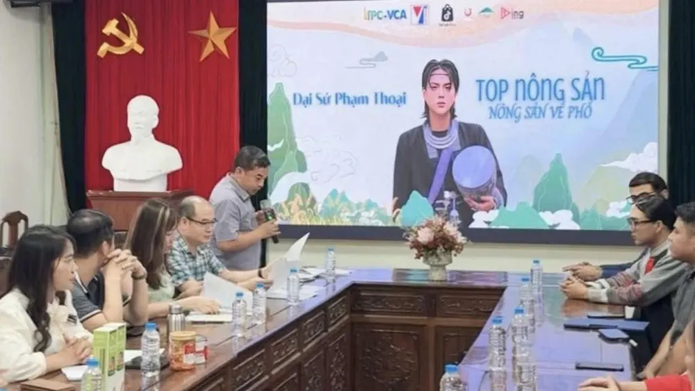 Cuộc họp báo của Liên minh Hợp tác xã Việt Nam, ngày 29-7. Ảnh: HẢI SƠN 1.jpg