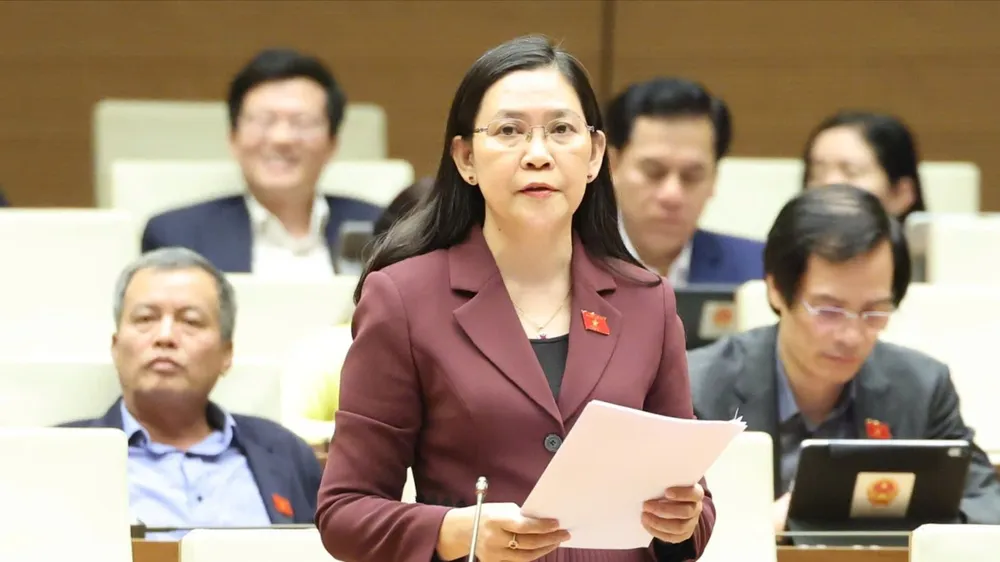 Đại biểu Huỳnh Thị Ánh Sương (Quảng Ngãi). Ảnh: QUANG PHÚC