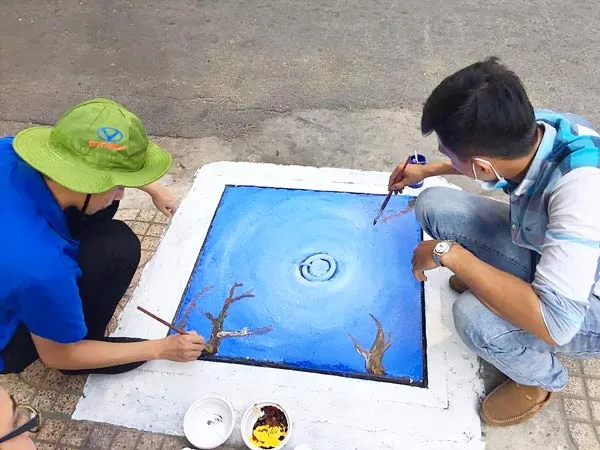 Mỗi bức tranh là một thông điệp kêu gọi mọi người cùng bảo vệ môi trường