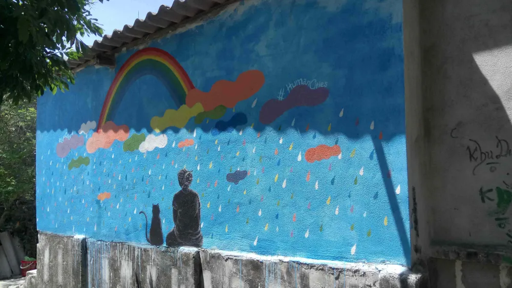 Gửi thông điệp bảo vệ rùa biển qua làng bích họa đảo Lý Sơn ảnh 1