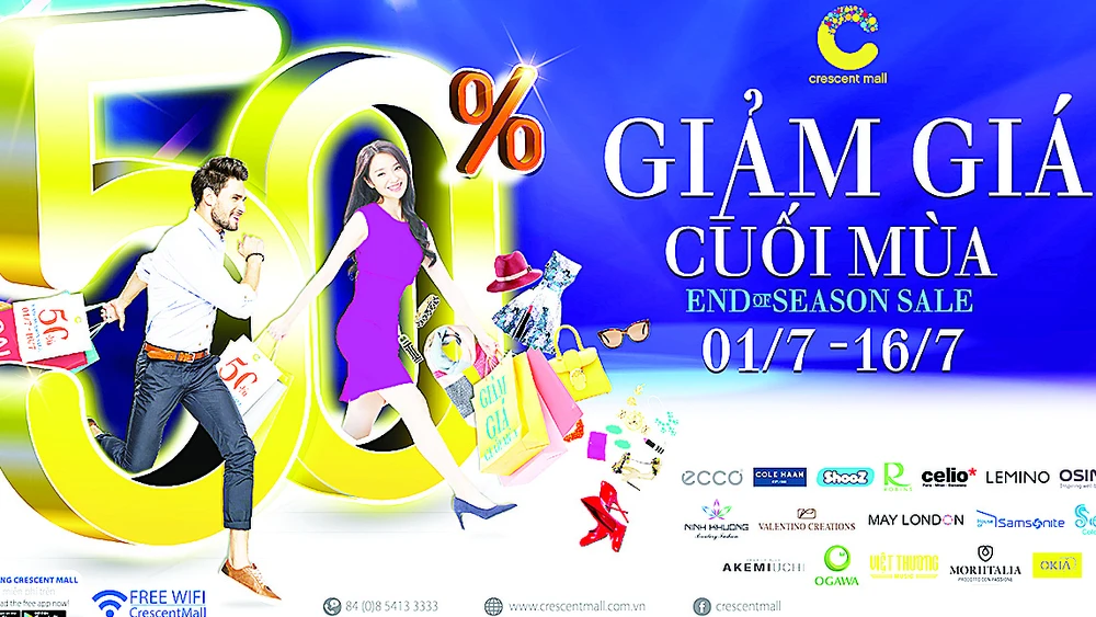 Bùng nổ hàng loạt thương hiệu sale cuối mùa tại Crescent Mall 