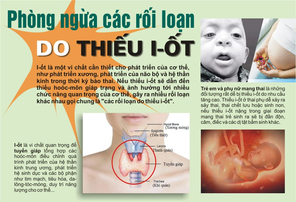 Cần bổ sung dinh dưỡng phù hợp phong ngừa thiếu i-ốt