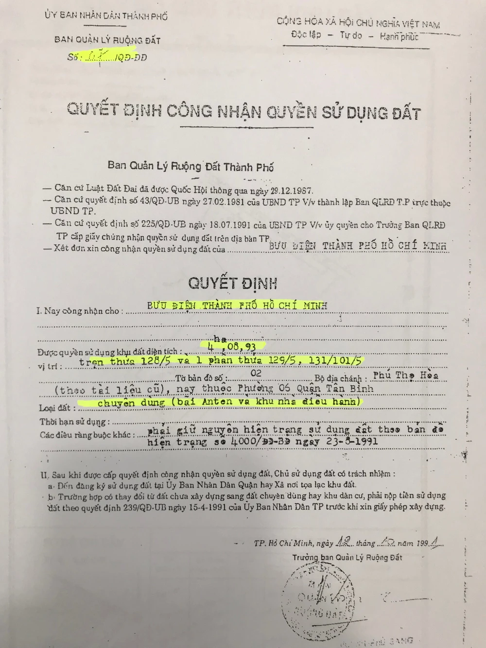 Nguồn gốc, pháp lý khu đất vườn rau tại Tân Bình ảnh 1 Nguồn gốc, pháp lý khu đất vườn rau tại Tân Bình ảnh 1