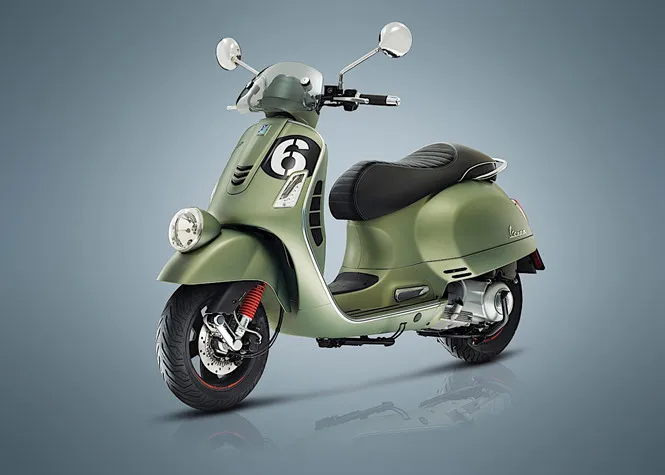 Vespa Six Days mang nhiều nét hoài cổ.