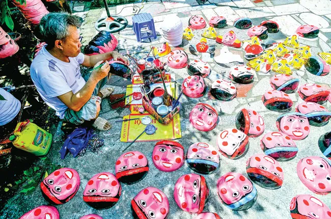 Trống bỏi mùa Trung thu ảnh 2 Trống bỏi mùa Trung thu ảnh 2