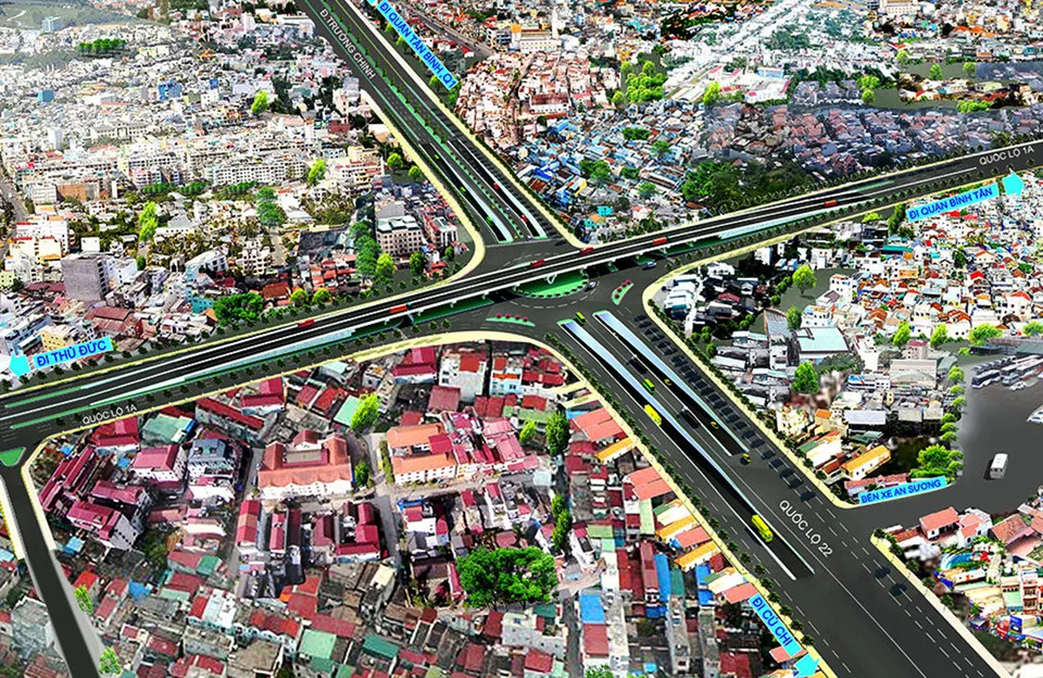 Ham chui nut giao thong 3 tang o Sai Gon truoc ngay thong xe hinh anh 1