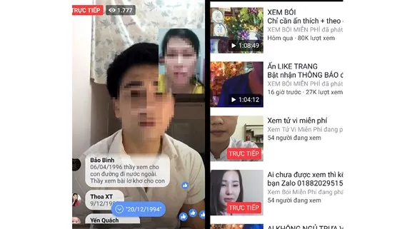 Cuồng tín từ xem bói thời công nghệ Mỗi clip livestream của các trang Facebook xem bói miễn phí thu hút hàng chục ngàn người bình luận và chia sẻ