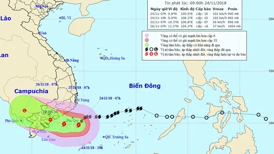Bão số 9 sắp đổ bộ, Nhiệt điện Vĩnh Tân tạm dừng vận hành, từ chiều nay TPHCM sẽ mưa lớn ảnh 1